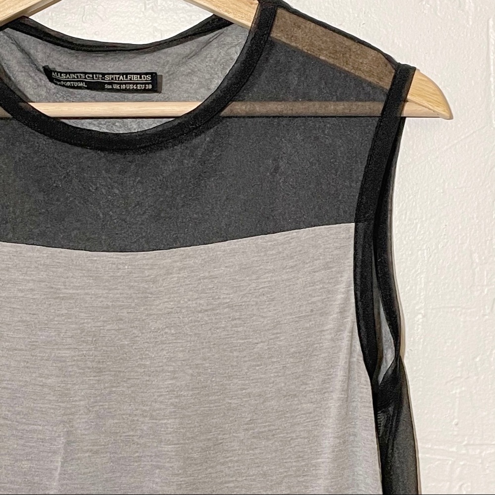 All saints tank with sheer back